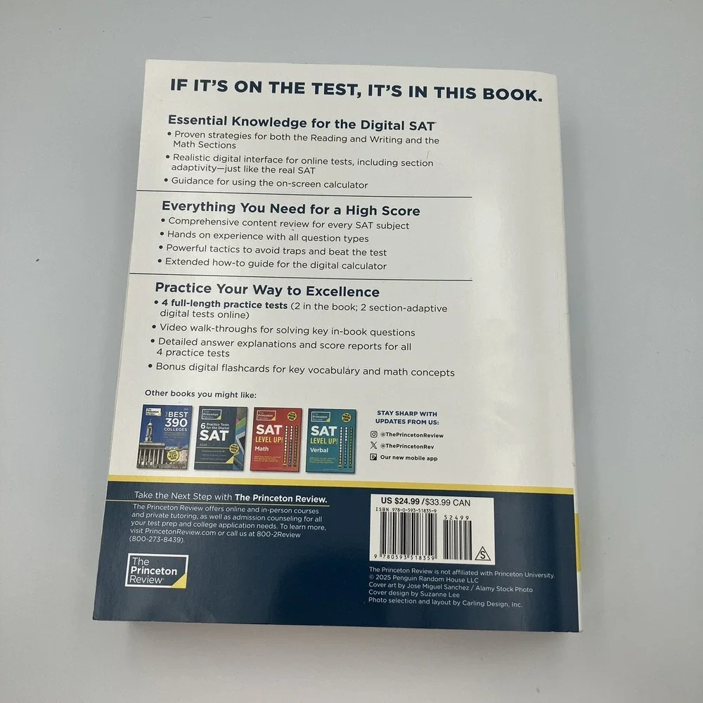 Princeton Review SAT Premium Prep, 2027: 6 Full-Length Practice Tests (3 in Book